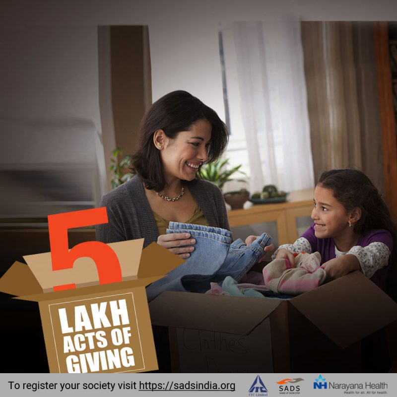 5 Lakh Acts Of Giving Campaign by SADS